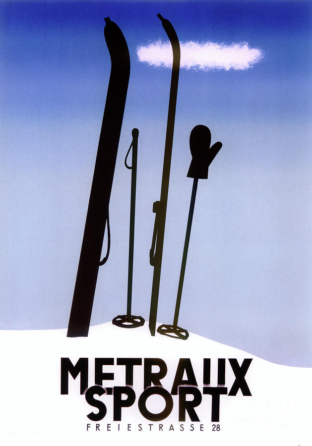 Vintage Ski Poster Painting