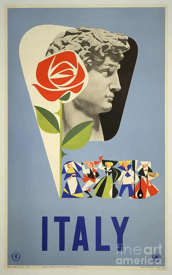 Vintage Travel Poster - Italy #1 Painting by Esoterica Art Agency