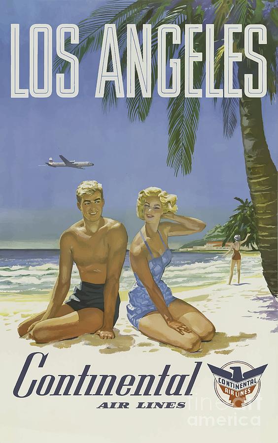Vintage Travel Poster - Los Angeles #1 Painting by Esoterica Art Agency