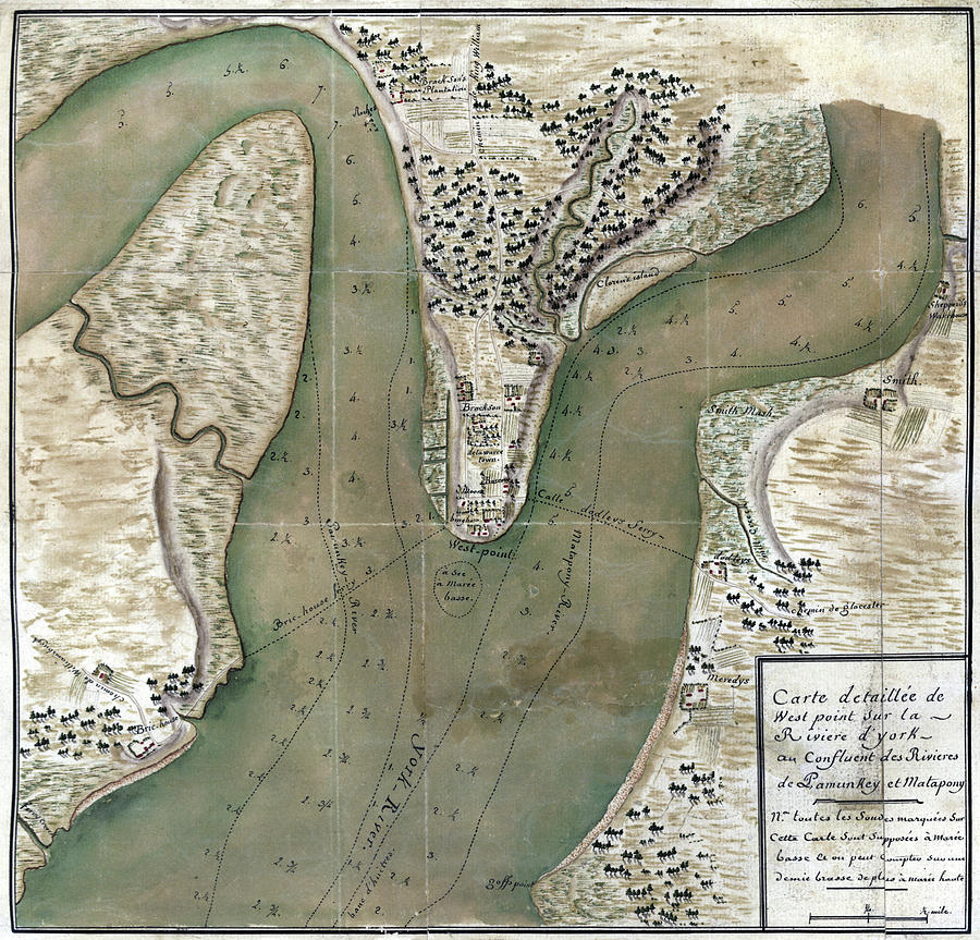West Point, Virginia C1781 Drawing by Granger
