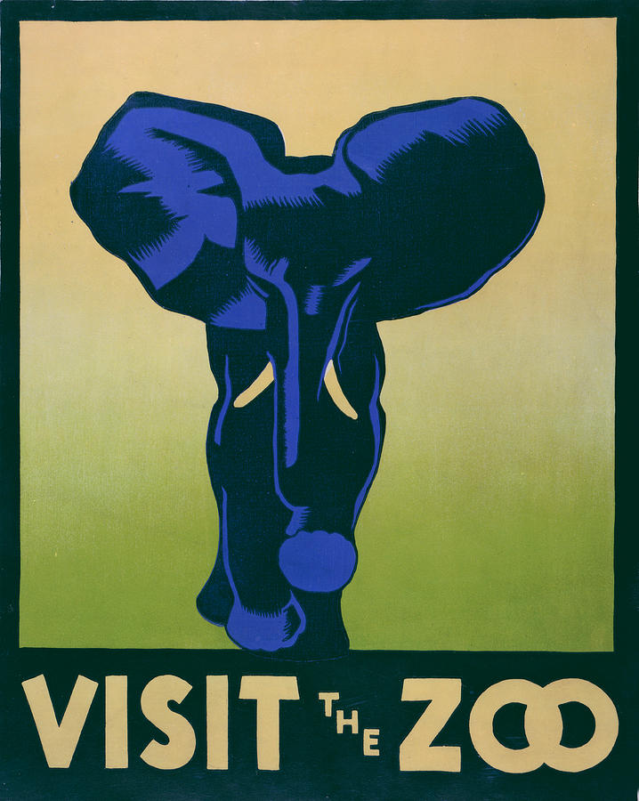 Visit the Zoo #2 Painting by Vintage Pix