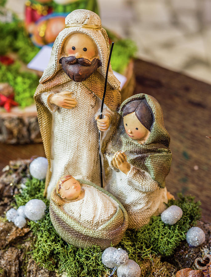 vivid colors of Christmas Nativity scene #1 Photograph by Vivida Photo PC