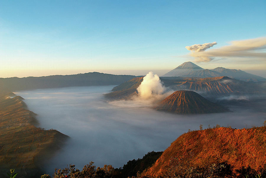 Volcanoes, Indonesia #1 Digital Art by Bruno Morandi