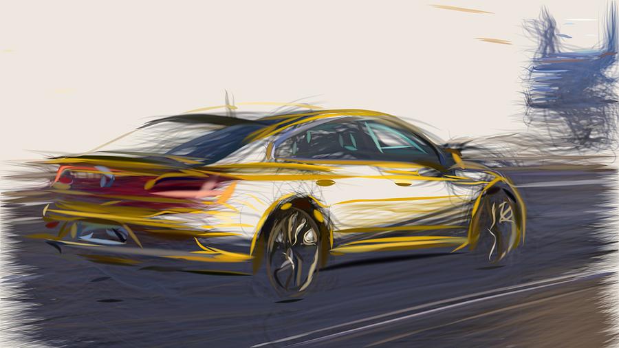 Volkswagen Arteon Drawing #2 Digital Art by CarsToon Concept