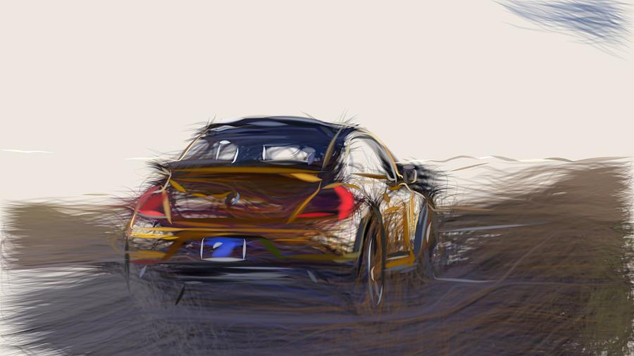 Volkswagen Beetle Dune Drawing #2 Digital Art by CarsToon Concept