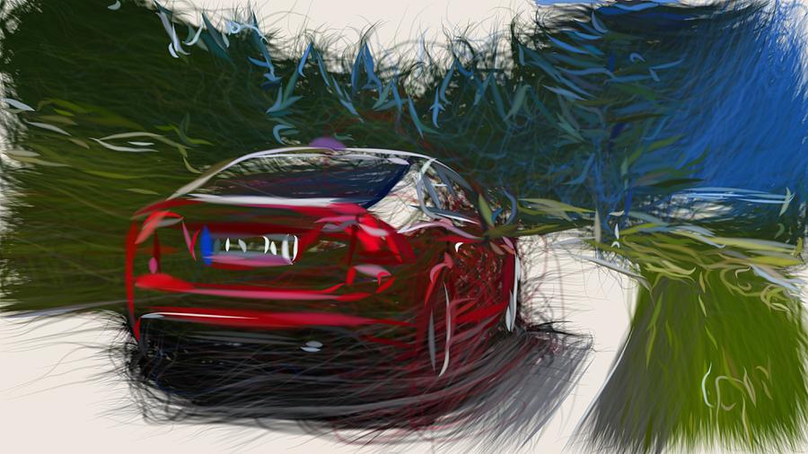 Volvo S60 R Draw #1 Digital Art by CarsToon Concept