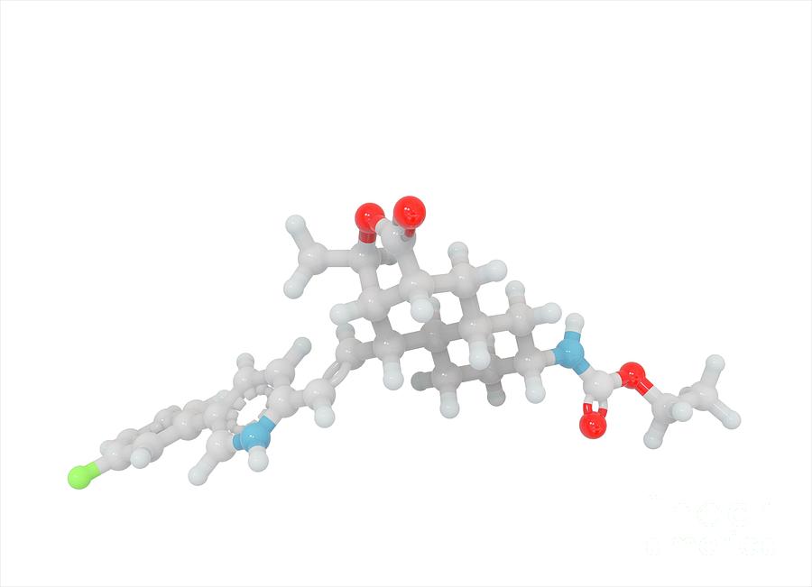 Vorapaxar Molecule #1 Photograph by Ramon Andrade 3dciencia/science Photo Library