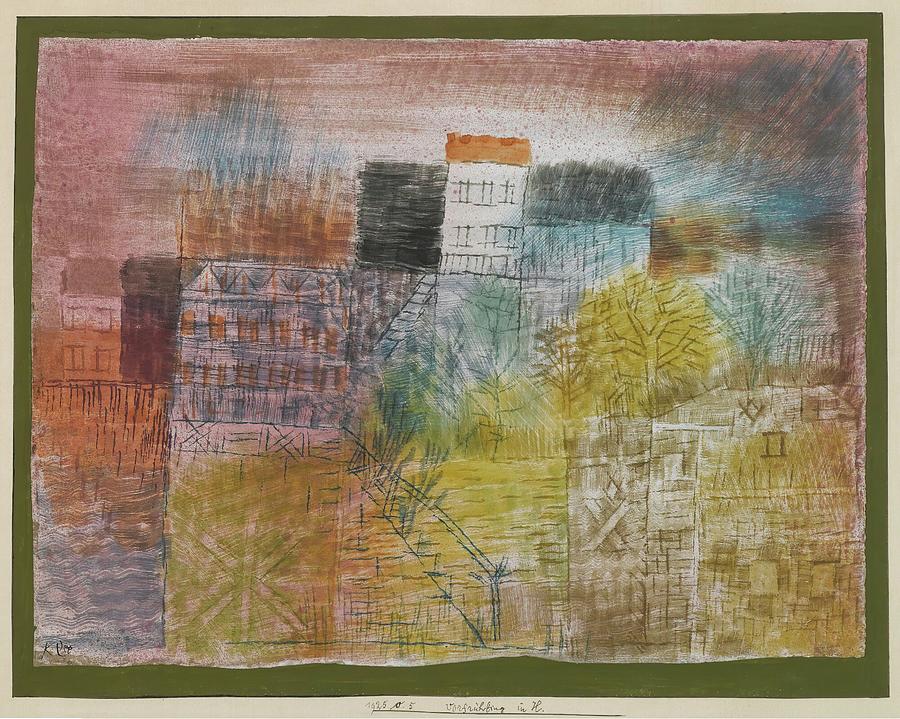 Vorfruhling In H Painting by Paul Klee