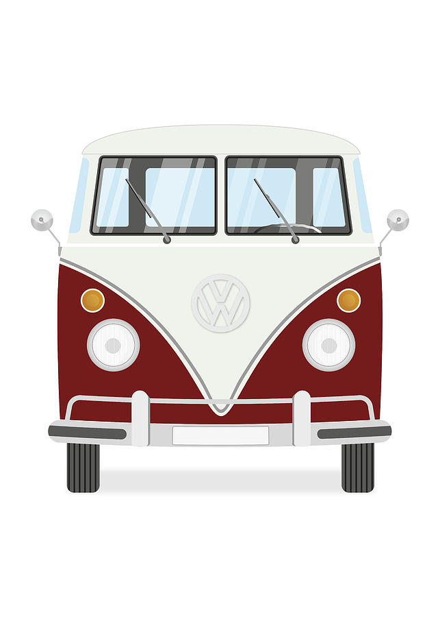 Car Digital Art - VW T1 bus by Dennson Creative