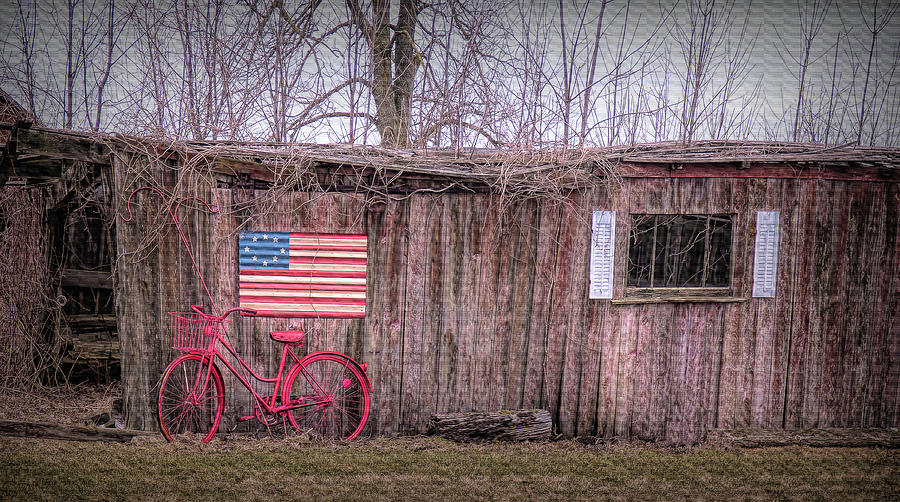 Bicycle Mixed Media - Waiting For Spring #1 by Leslie Montgomery