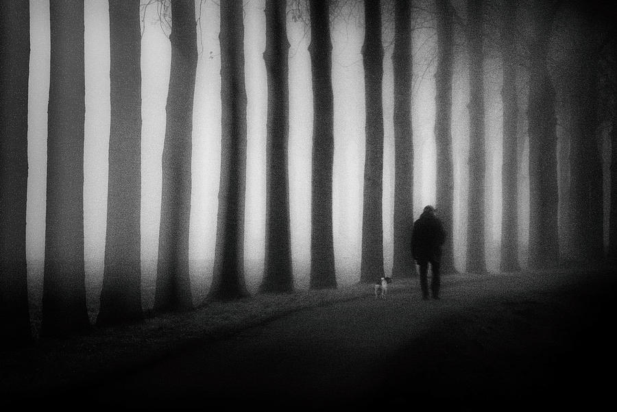 Walking The Dog #1 Photograph by Jacqueline Van Bijnen