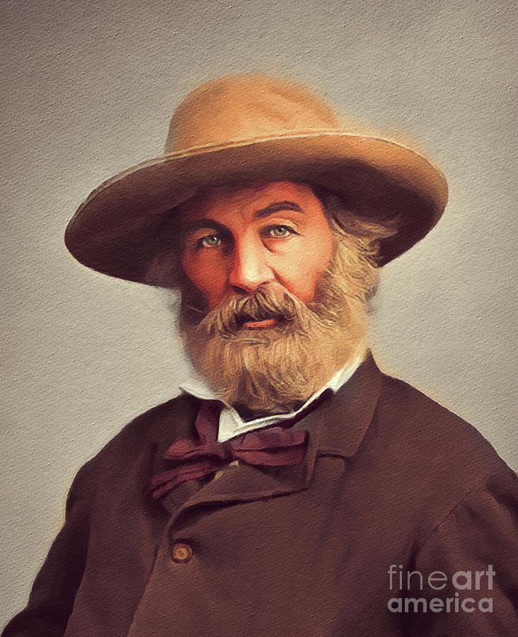 Vintage Painting - Walt Whitman, Literary Legend #1 by Esoterica Art Agency