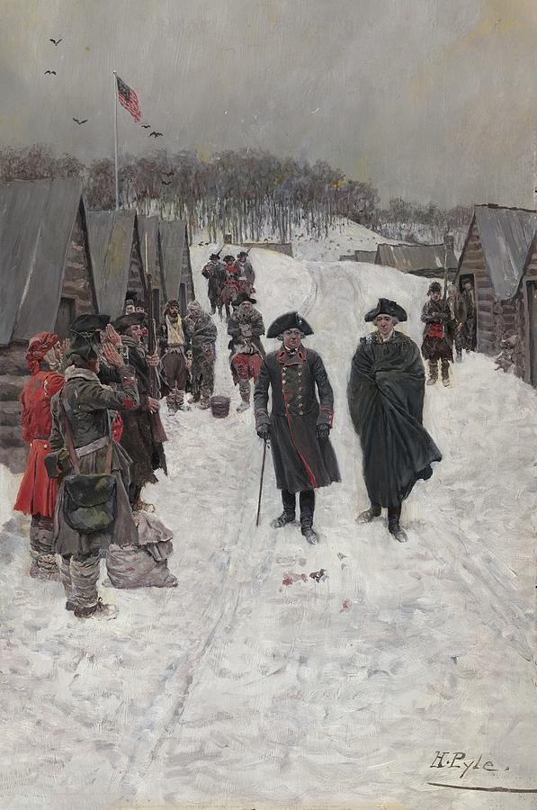 Washington And Von Steuben At Valley Forge Painting by Howard Pyle Washington And Von Steuben At Valley Forge Painting by Howard Pyle