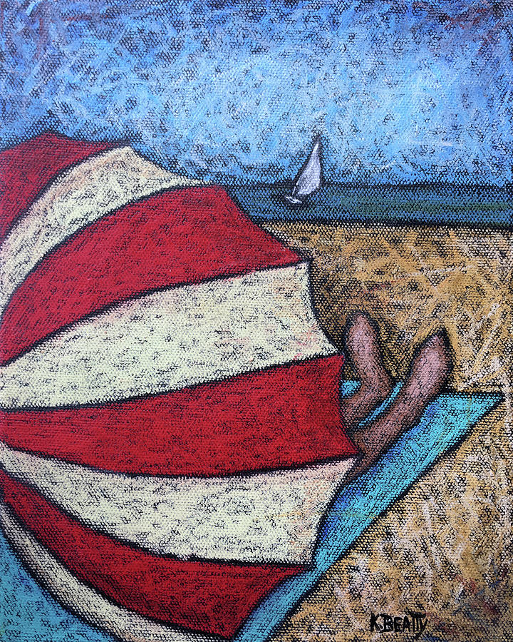 Watching the Sail #1 Painting by Karla Beatty
