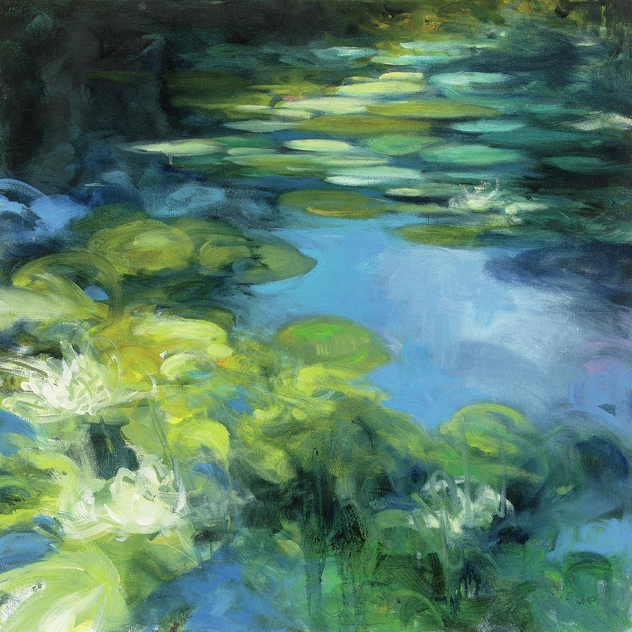 Abstract Painting - Water Lilies II #1 by Julia Purinton
