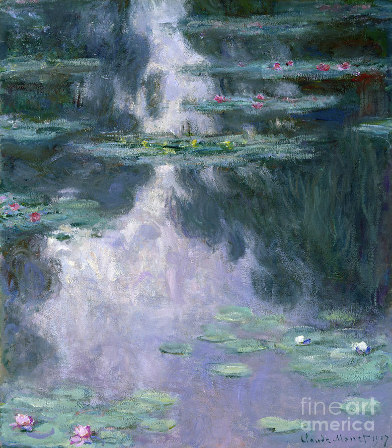 Water Lilies, Nympheas, 1907 Painting by Claude Monet