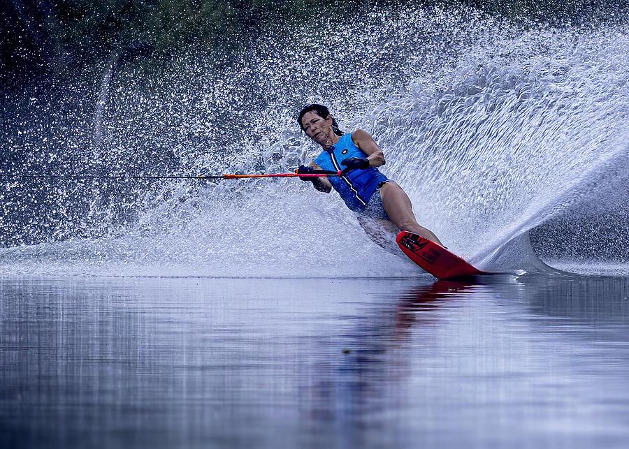 Water Skiing #1 Photograph by Zeren Gu