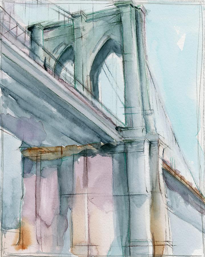 Watercolor Bridge Study II Painting by Ethan Harper - Fine Art America