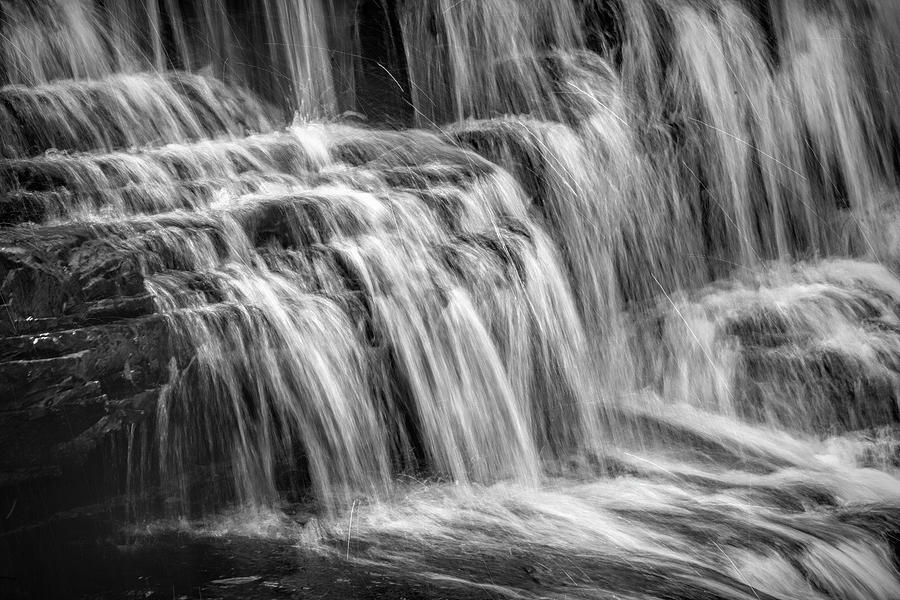 Nature Photograph - Waterfall in Black and White #1 by Allen Penton