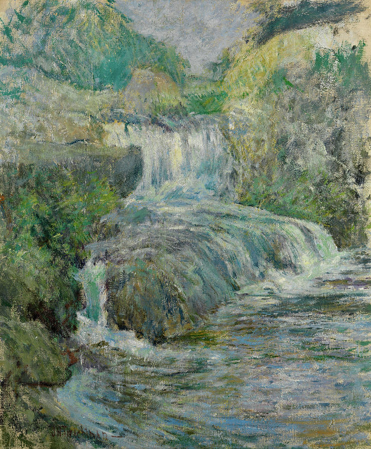 John Henry Twachtman Painting - Waterfall #1 by John Henry Twachtman