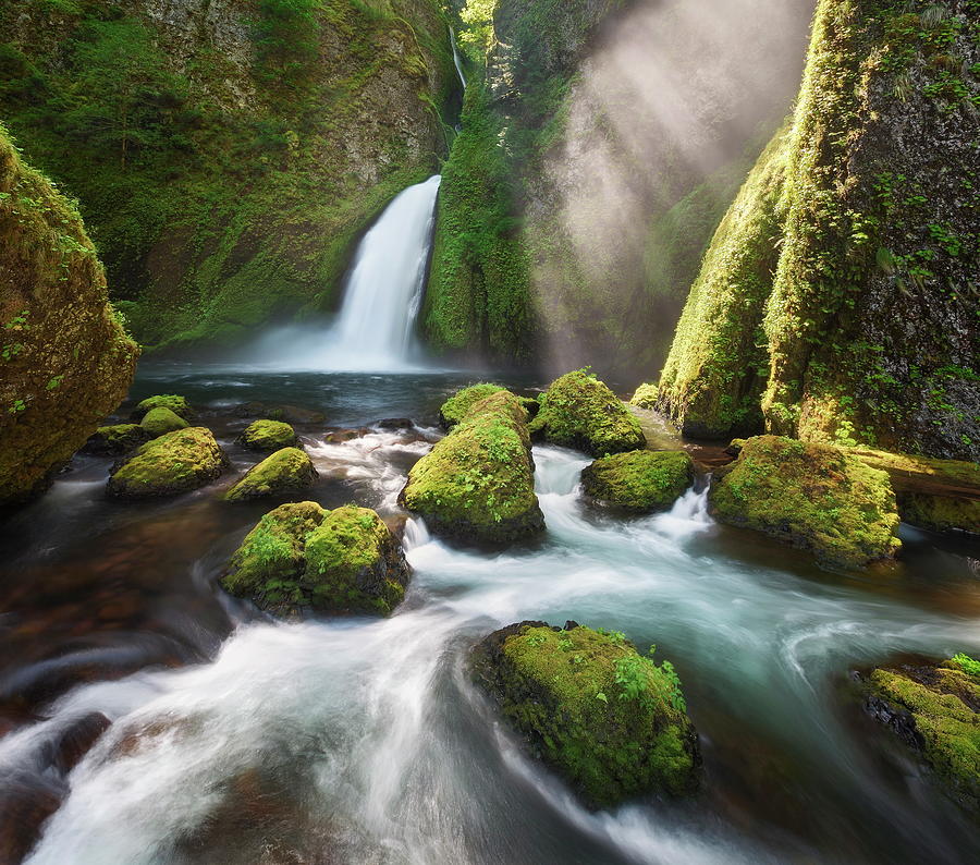 Waterfalls & River #1 Digital Art by Michael Breitung