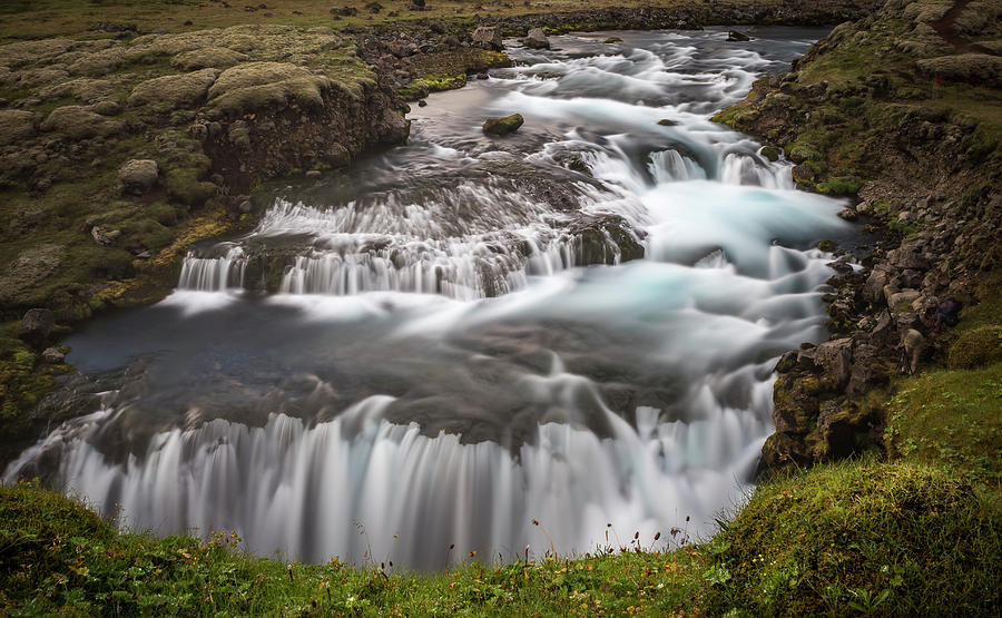 Waterfalls-Iceland. Photograph by Usha Peddamatham