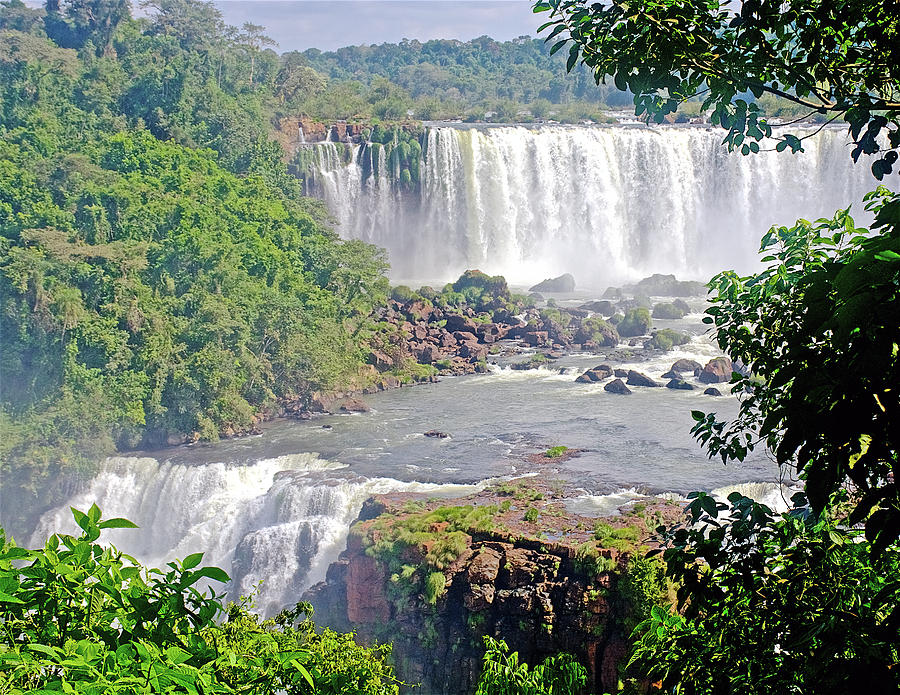 Waterfalls in a Subtropical Rainforest in Iguazu Falls National Park, Brazil #1 Photograph by Ruth Hager