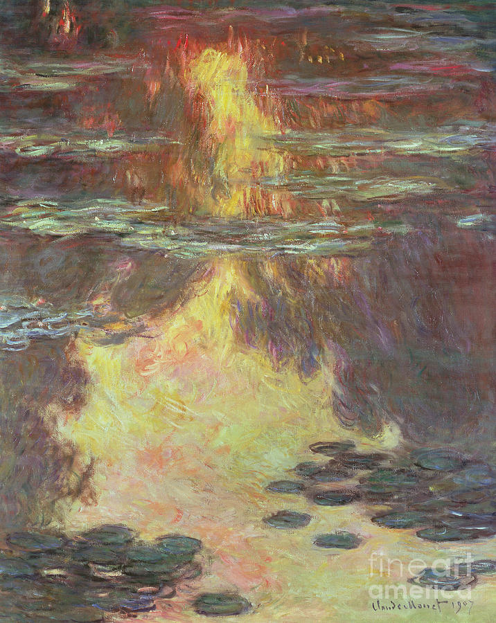 Waterlilies, 1907, Painting by Claude Monet Painting by Claude Monet
