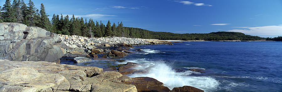 Waves Breaking On Rocks At The Coast #1 Photograph by Panoramic Images