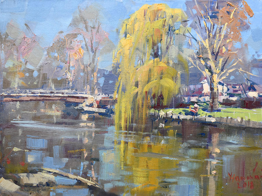 Weeping Willow Tree Painting By Ylli Haruni,Easter Lillies