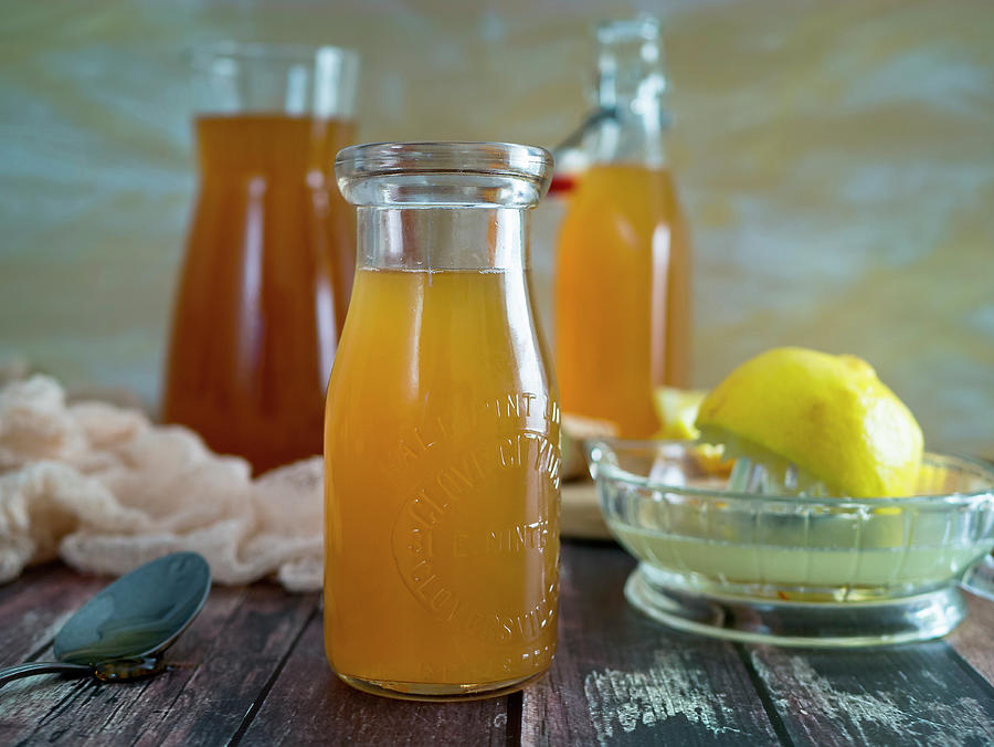 Weight Loss Drink With Ginger, Apple Vinegar, Syrup And Lemon #1 Photograph by Christine Siracusa