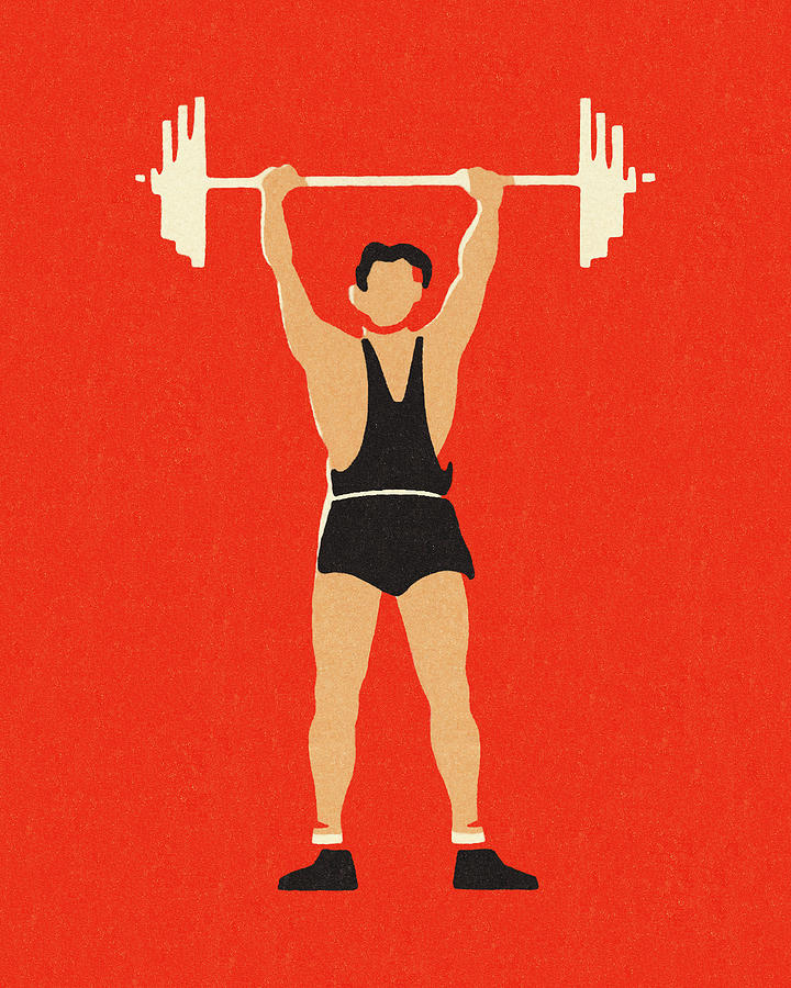 Sports Drawing - Weightlifter #1 by CSA Images