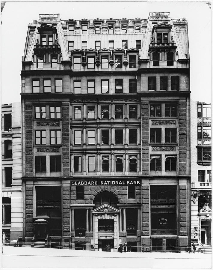 Welles Building  Seaboard National Bank #1 Photograph by The New York Historical Society