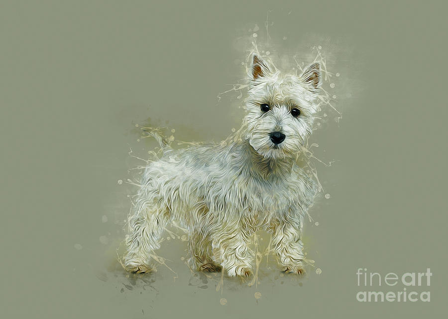 West Highland White Terrier #1 Digital Art by Ian Mitchell