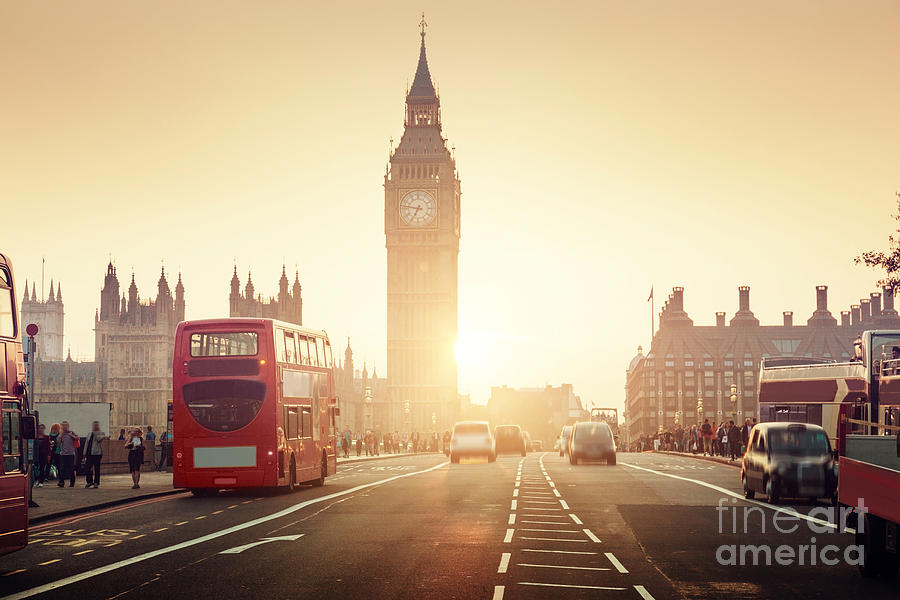 Big Photograph - Westminster Bridge At Sunset, London, Uk by Esb Professional Big Photograph - Westminster Bridge At Sunset, London, Uk by Esb Professional