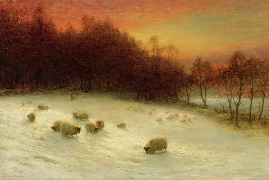 Sunset Painting - When The West With Evening Glows by Joseph Farquharson