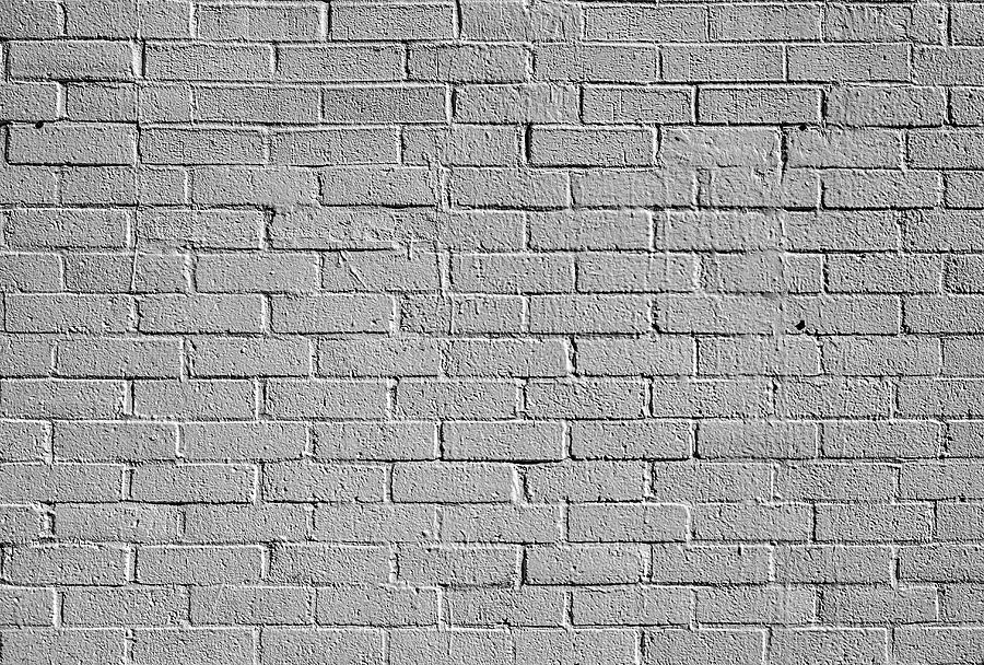 White Brick Wall #1 Photograph by Robert Ullmann