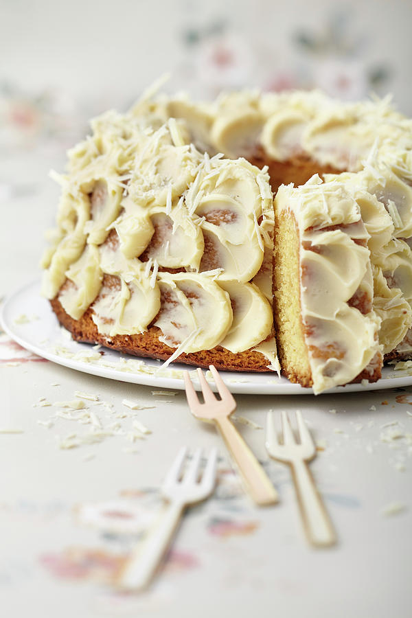 White Chocolate Bundt Cake #1 Photograph by Ulrike Holsten / Stockfood Studios