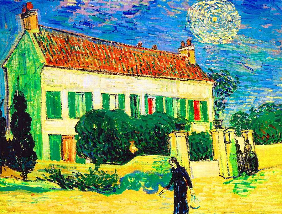 White House at Night Painting by Van Gogh | Fine Art America