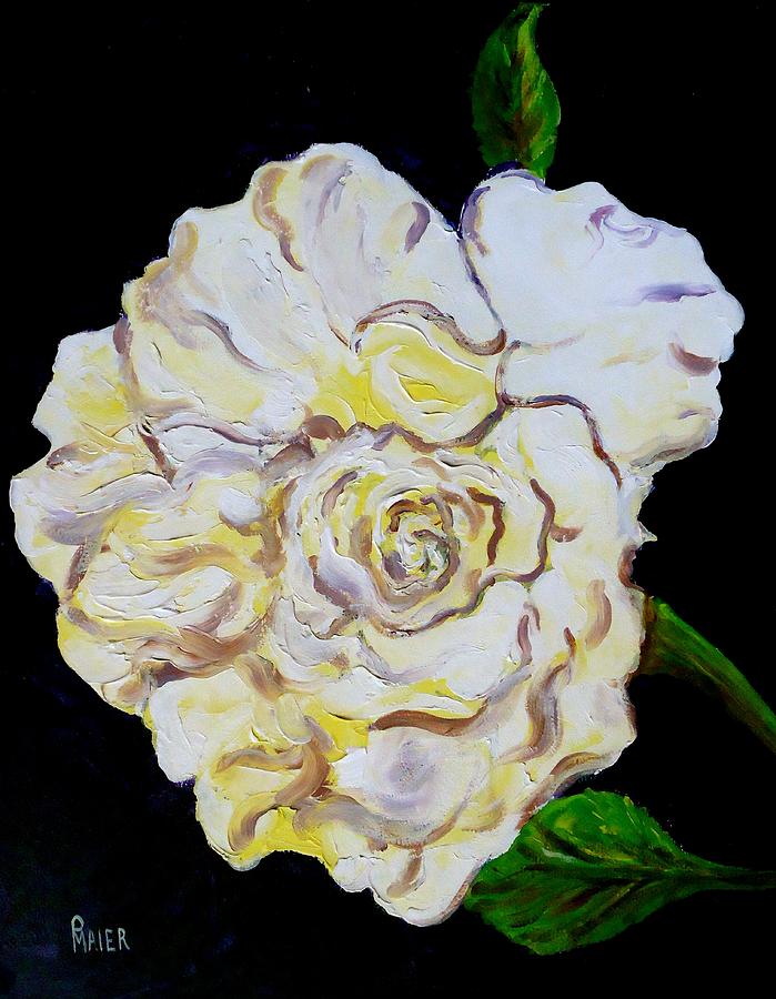 White Rose #1 Painting by Pete Maier