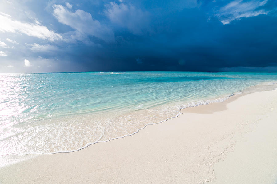 White Tropical Beach In Maldives Photograph by Levente Bodo - Fine Art ...