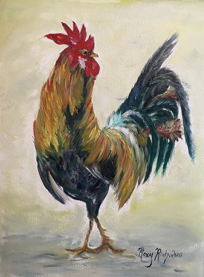 Who you calling Chicken #1 Painting by Roxy Rich