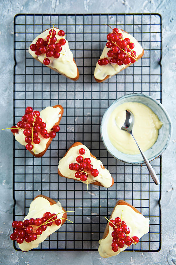 Whole Grain Muffins With White Chocolate And Red Currants #1 Photograph by Karolina Polkowska