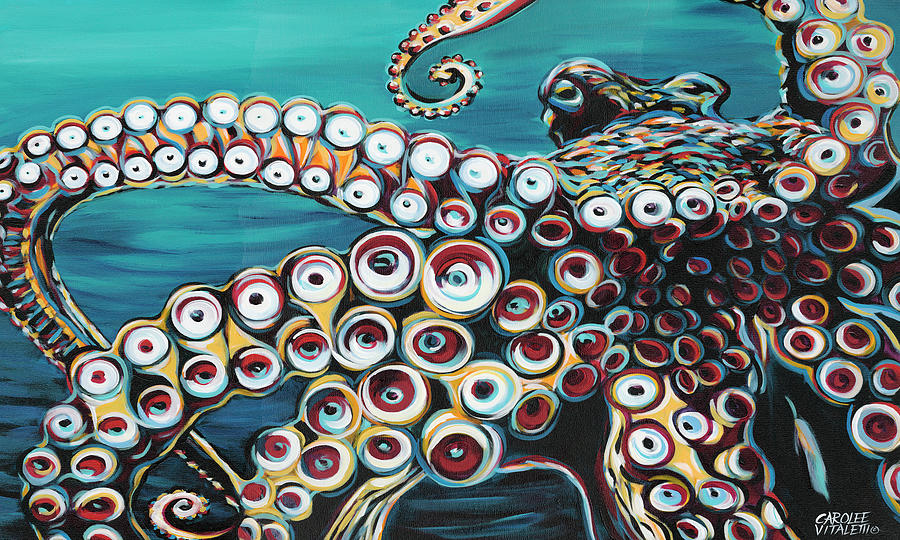 Animal Painting - Wild Octopus I #1 by Carolee Vitaletti
