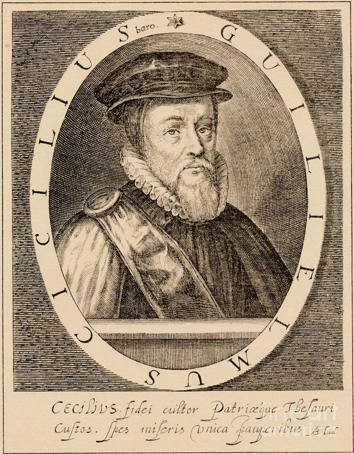 William Cecil, 1st Baron Burghley #1 Drawing by Print Collector