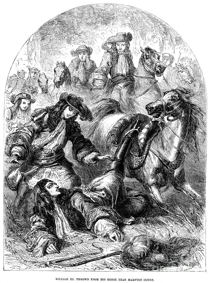 William IIi Thrown From His Horse #1 Drawing by Print Collector