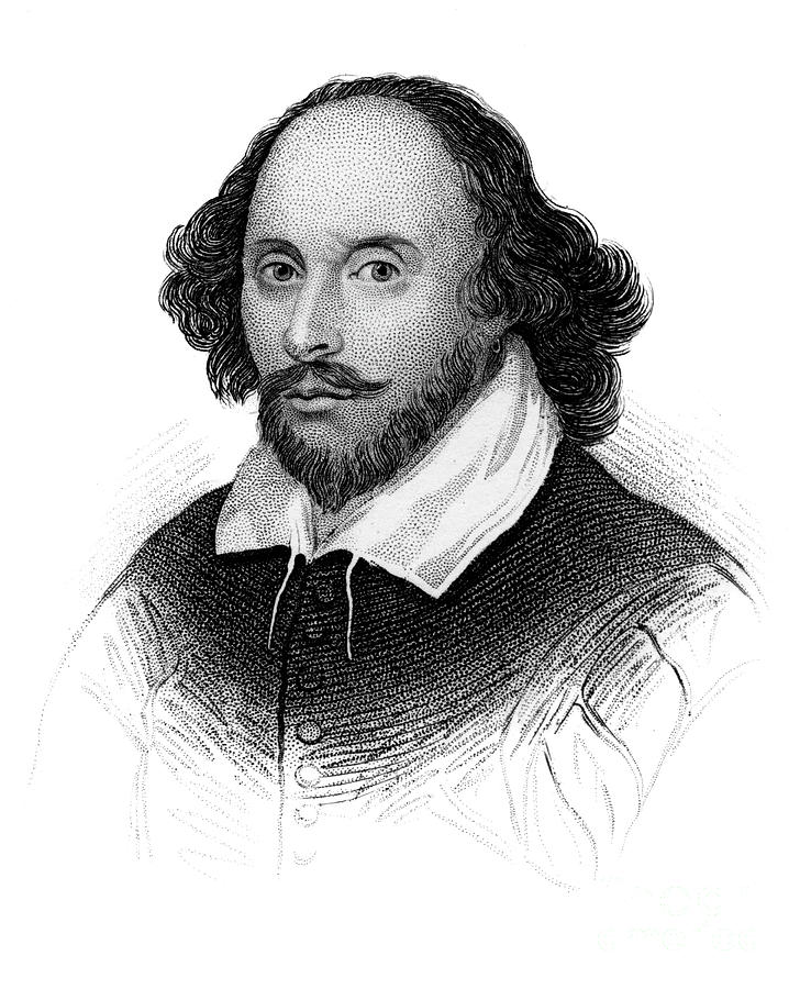 William Shakespeare, English Poet 1 Drawing by Print Collector Fine