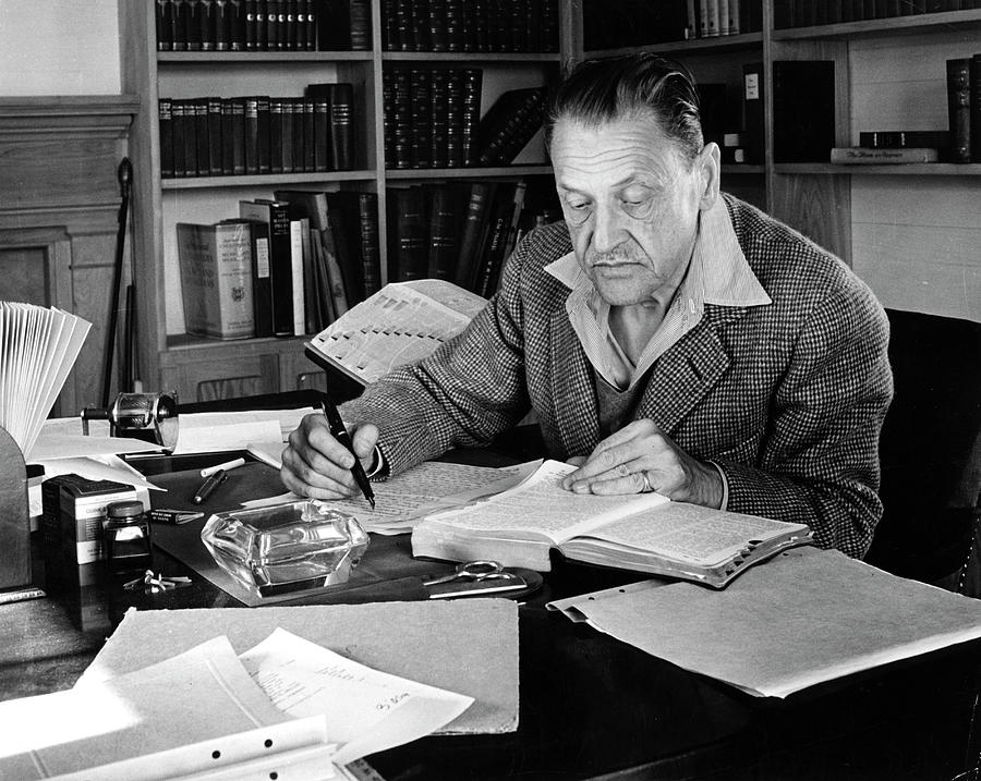 Black And White Photograph - William Somerset Maugham #1 by Alfred Eisenstaedt
