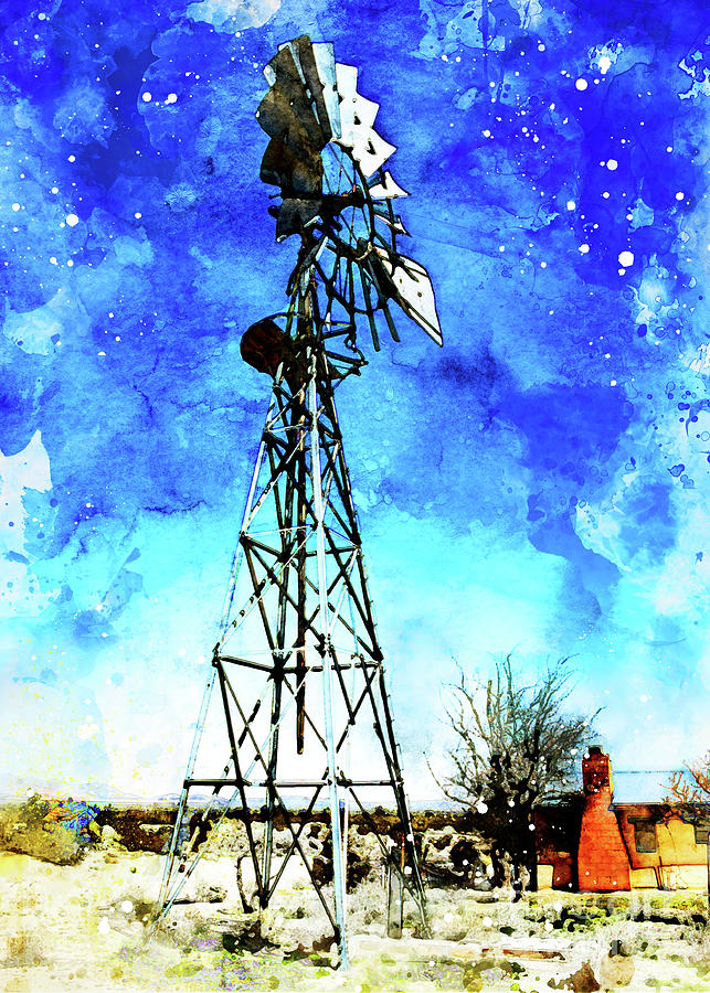 Windmill2 Digital Art by Mark Jackson