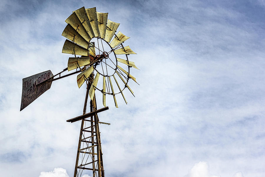 Blue Photograph - Windmill 1 by Randy Bayne Blue Photograph - Windmill 1 by Randy Bayne